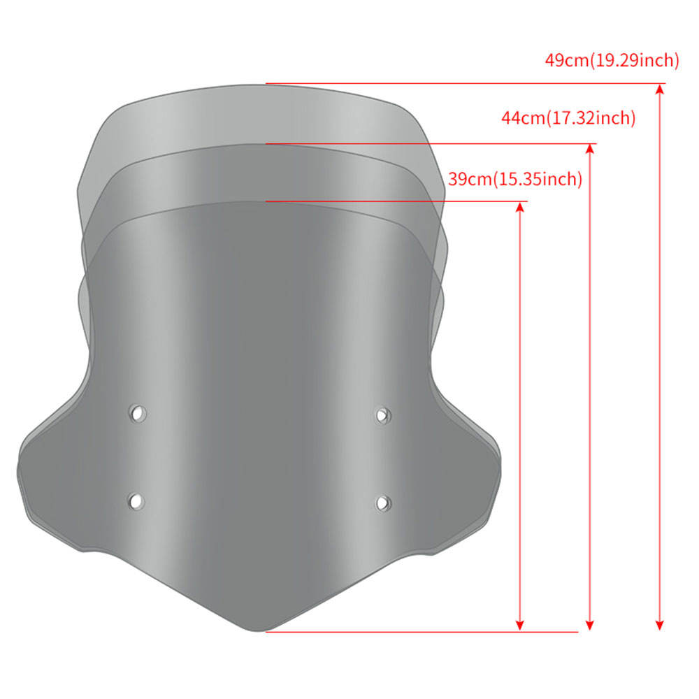 Parabrisas Universal Para Moto Pollerita 45cm