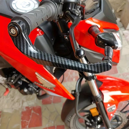 Protector De Levas Freno Y Embrague Estilo Fibra De Carbono Negro