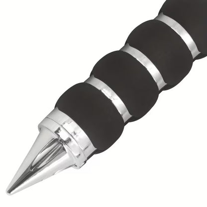 Par De Puños Estilo Metálico Para Motos Chopper Café Racer Plateado