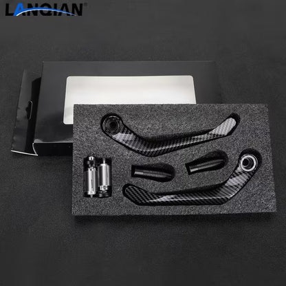 Protector De Levas Freno Y Embrague Estilo Fibra De Carbono Negro