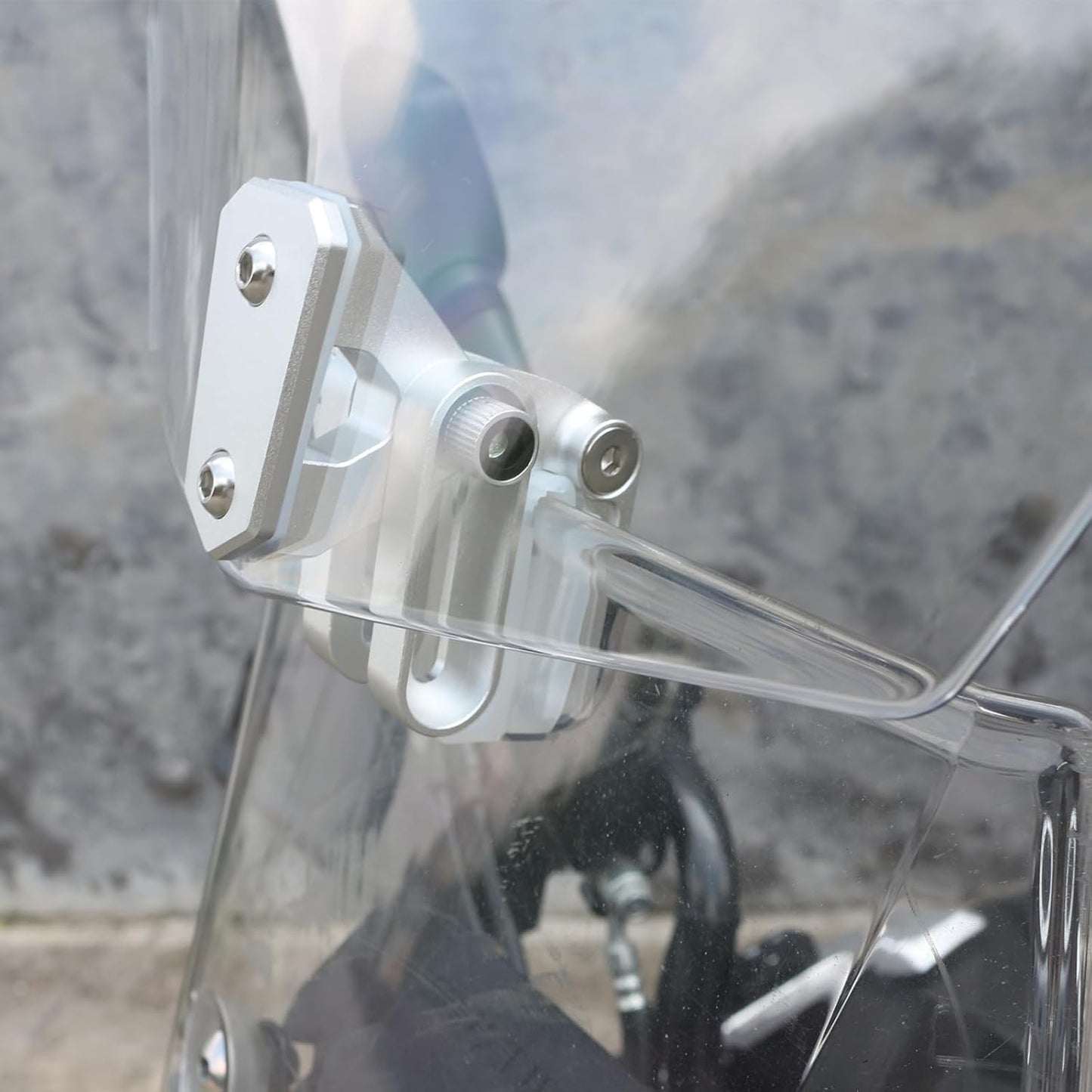 Deflector Parabrisas Para Moto Universal Transparente Transparente