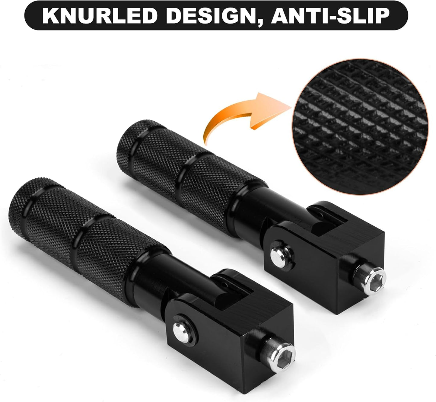 Posapies Universales De Aluminio Negro Para Moto