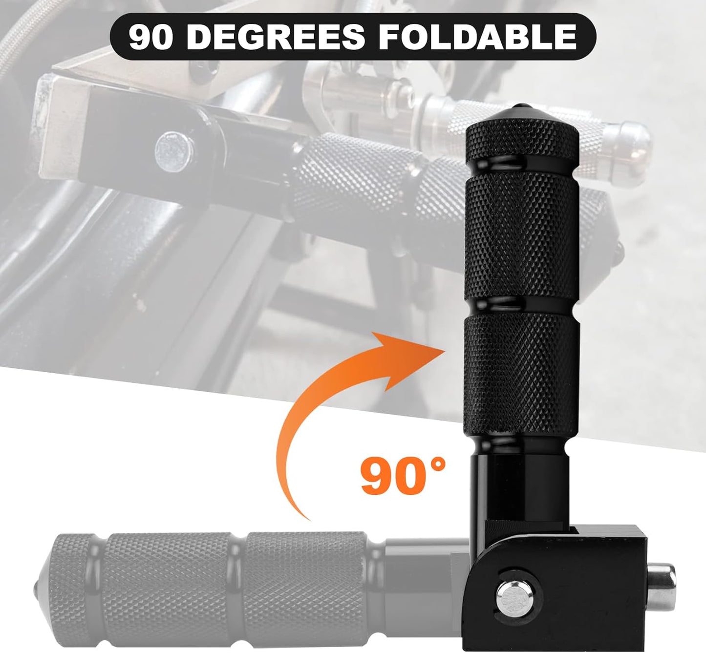 Posapies Universales De Aluminio Negro Para Moto