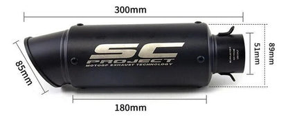 Escape SC Project Boca Inclinada 51mm Negro Universal Moto