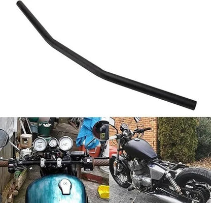 Manillar Café Racer Universal 7/8 22mm Recto Negro