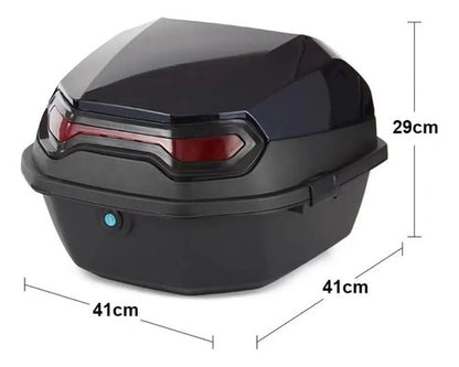Baúl Trasero Moto 28L ABS Clásico Seguro Universal Con Llave