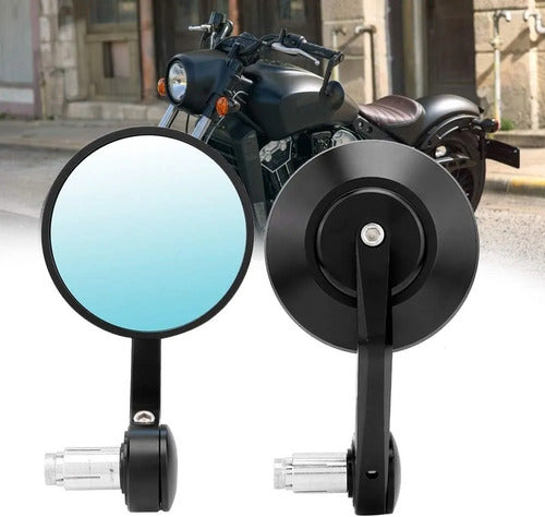 Espejos Retrovisores De Manubrio Para Moto 22 Mm