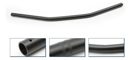 Manillar Café Racer Universal 7/8 22mm Recto Negro