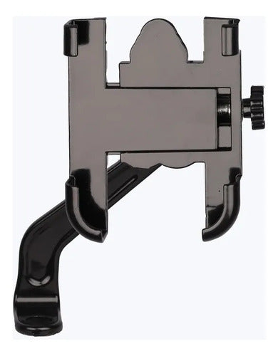 Soporte Celular Moto Universal Espejo Negro Ajustable