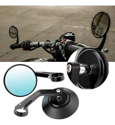Espejos Retrovisores De Manubrio Para Moto 22 Mm