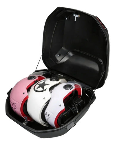 Baúl Trasero Moto 28L ABS Clásico Seguro Universal Con Llave