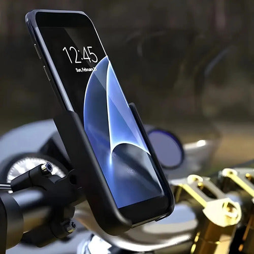 Soporte Celular Moto Universal Manillar Negro Ajustable