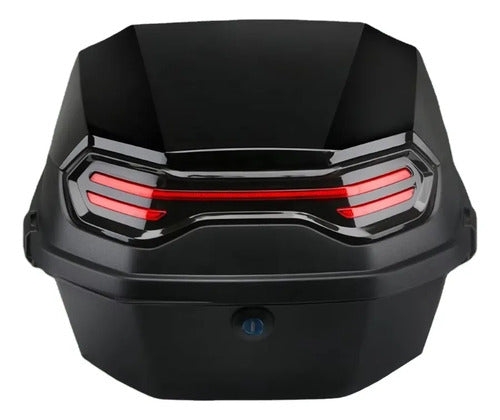 Baúl Trasero Moto 28L ABS Clásico Seguro Universal Con Llave