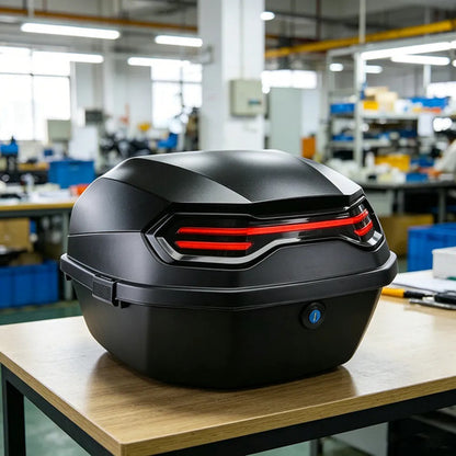Baúl Trasero Moto 28L ABS Clásico Seguro Universal Con Llave