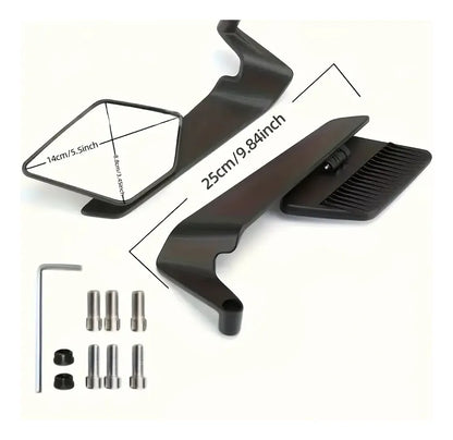Espejos Moto Tipo Aleron Grande Aluminio Universal