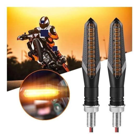 Señaleros LED Finos Universales 12V Para Moto