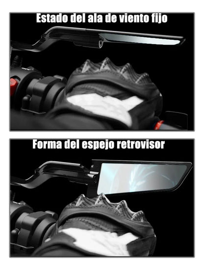 Espejos Moto Tipo Alerón Finos Universales Naked Y Otras