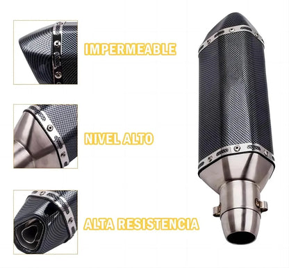 Escape tipo Akrapovic 51mm Universal Moto