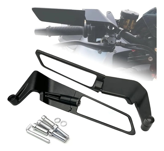 Espejos Moto Tipo Alerón Finos Universales Naked Y Otras