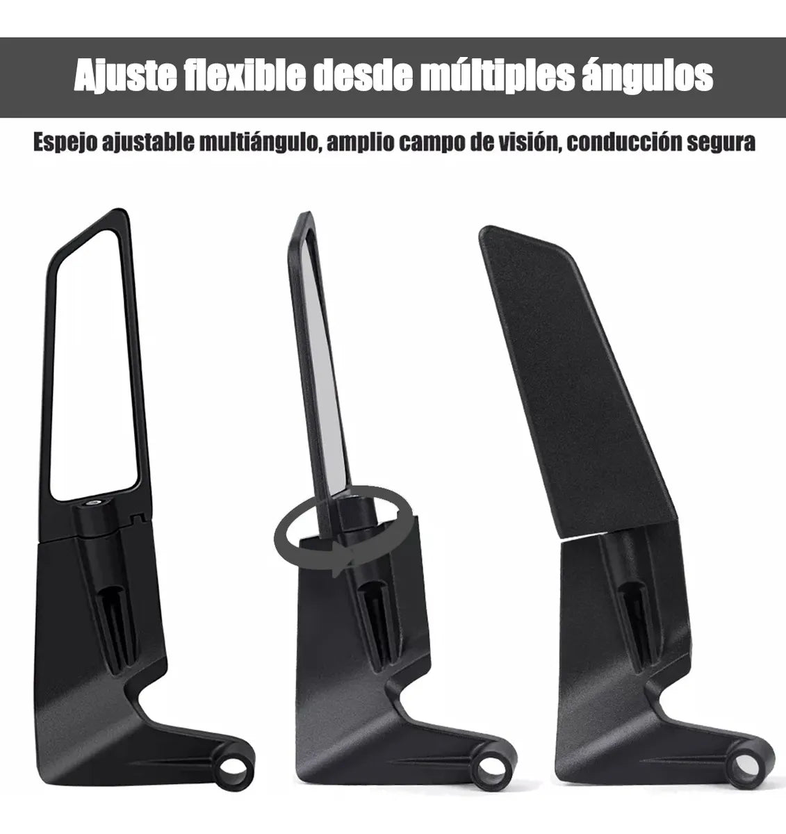 Espejos Moto Tipo Alerón Finos Universales Naked Y Otras