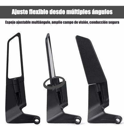 Espejos Moto Tipo Alerón Finos Universales Naked Y Otras