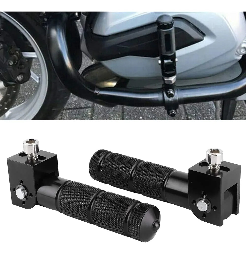 Posapies Universales De Aluminio Negro Para Moto