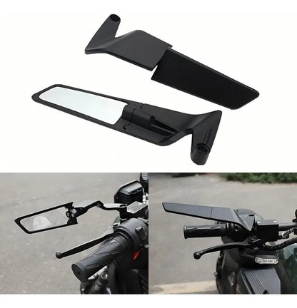 Espejos Moto Tipo Alerón Finos Universales Naked Y Otras