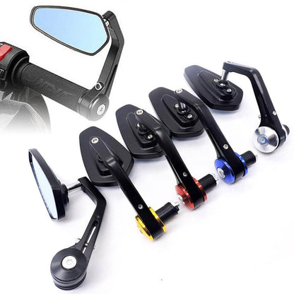 Espejos De Puño Universales Moto Aluminio Negro