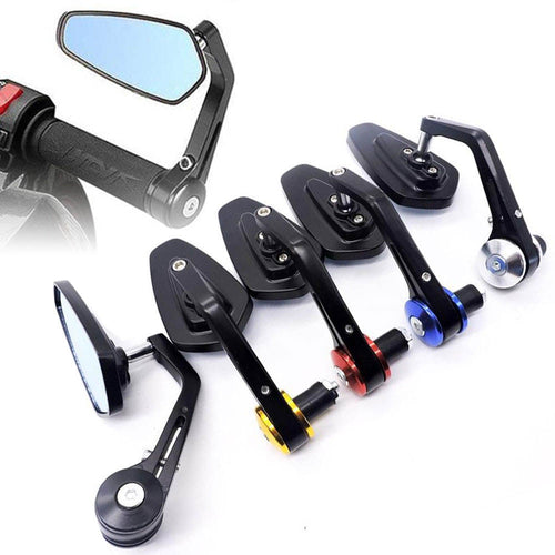 Espejos De Puño Universales Moto Aluminio Negro