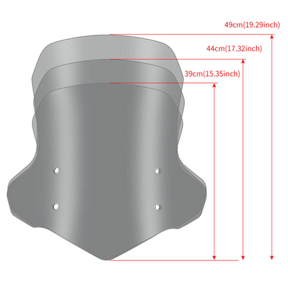 Parabrisas Universal Para Moto Pollerita 45cm