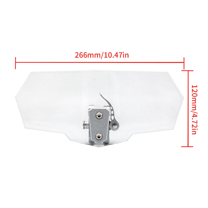 Deflector Parabrisas Para Moto Universal Transparente Transparente