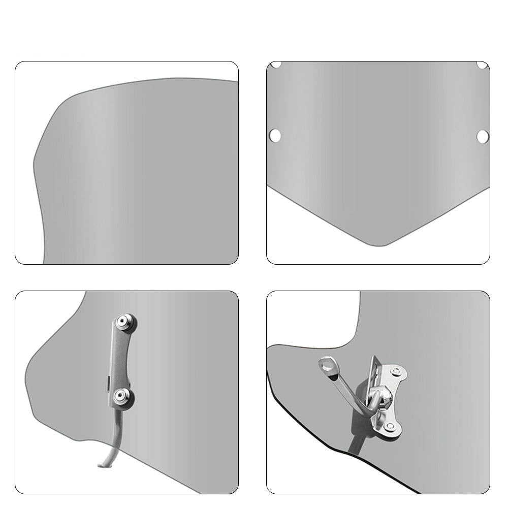 Parabrisas Universal Para Moto Pollerita 45cm