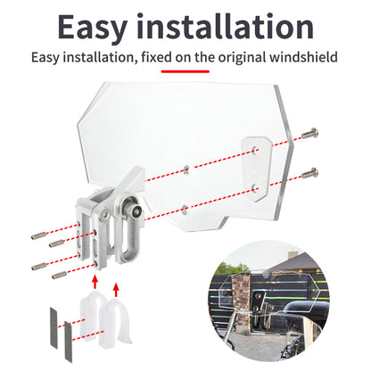 Deflector Parabrisas Para Moto Universal Transparente Transparente