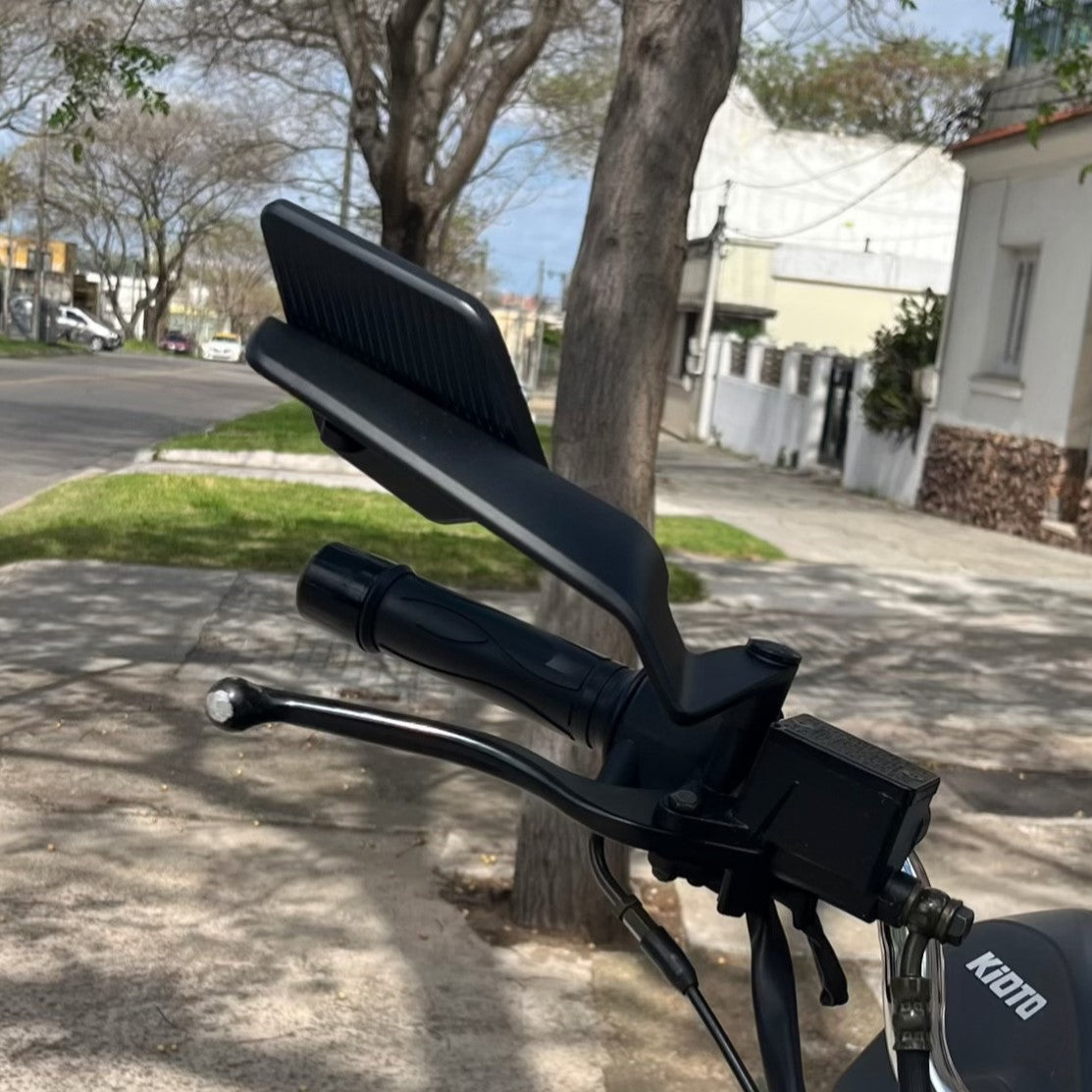 Espejos estilo Alerón Grande de Aluminio universal para naked