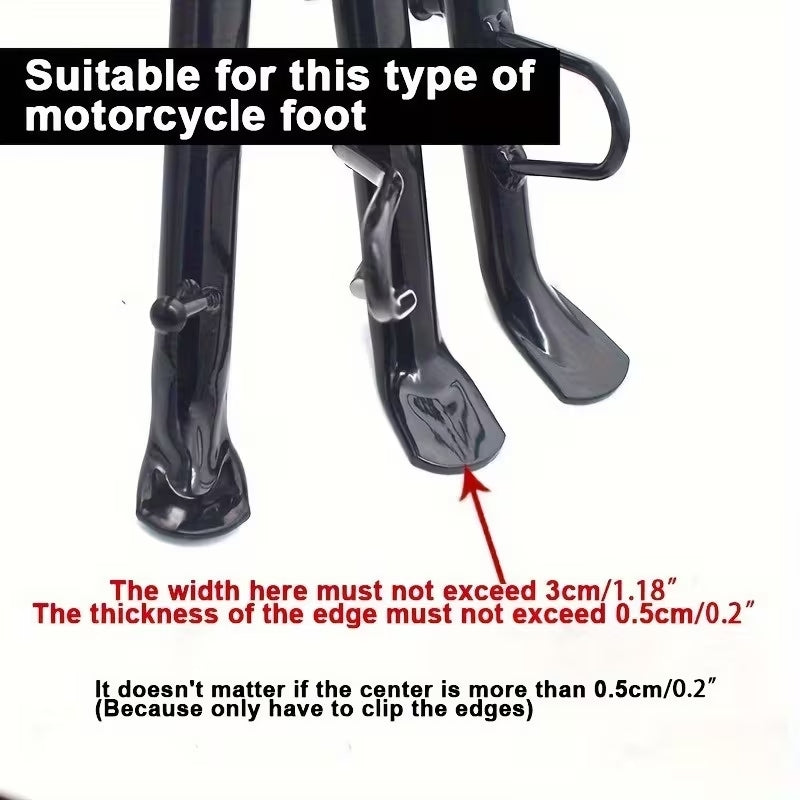 Extensor De Pie Pata Lateral Moto Bicicleta Base Soporte Negro