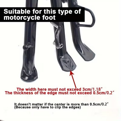 Extensor De Pie Pata Lateral Moto Bicicleta Base Soporte Negro